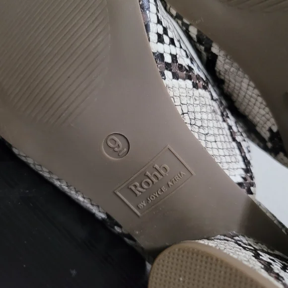 ROHB Willow Cream and Black Mules with Wedge Heel - Picture 10 of 12